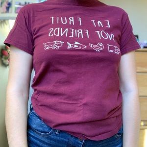 Vegan Vegetarian T Shirt S Eat Food Not Friends